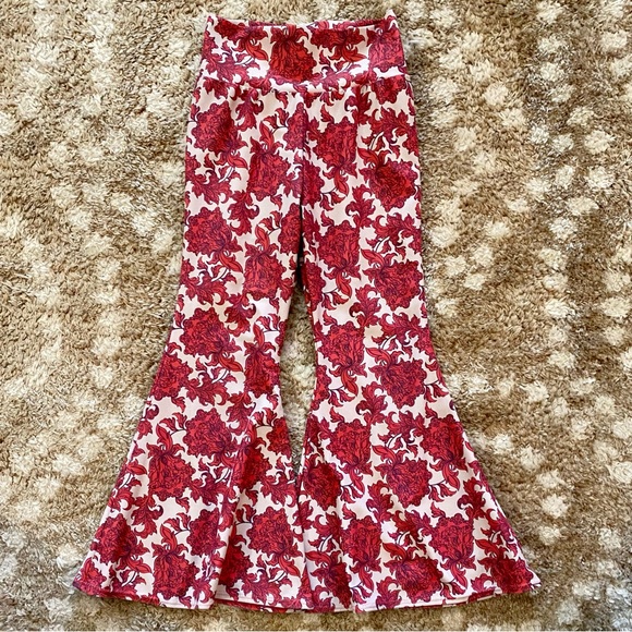 Kapri Couture Bottoms Kapri Couture Pink Paisley Bell Bottom Pants